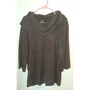 Spring & Mercer Brown 3/4 Sleeve Cowl Neck Sweater Sz 2X
